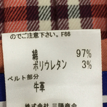 1円 バーバリー ブルーレーベル サイズ 38 プリーツ ミニスカート チェック柄 コットン 混 レディース レッド 赤_画像5