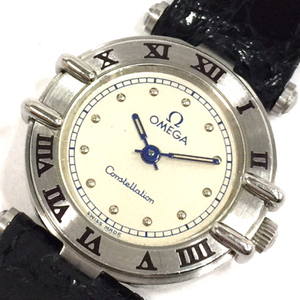 オメガ コンステレーション クォーツ 腕時計 未稼働品 レディース シルバーカラー文字盤 純正ベルト OMEGA
