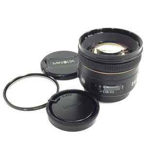 MINOLTA AF 85mm 1:1.4 一眼 オートフォーカス カメラ レンズ 光学機器 QR023-356