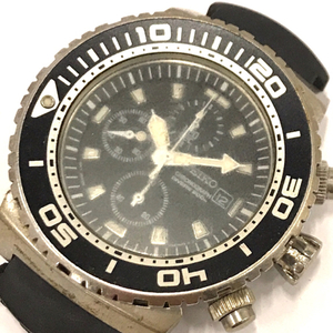 送料360円 セイコー クロノグラフ デイト クォーツ 腕時計 7T92-0JG0 メンズ ブラック文字盤 SEIKO QR022-536 同梱NG