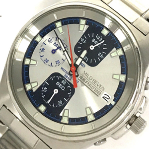 1円 セイコー 腕時計 V657-9030 MILD SEVEN SKI RALLY 2000 クロノグラフ クォーツ メンズ 稼働 ジャンク SEIKO