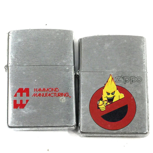 ジッポ オイルライター HAMMOND MANUFACTURING TAKACHI 炎 イラスト 喫煙具 ライター 計2点 セット QG023-59