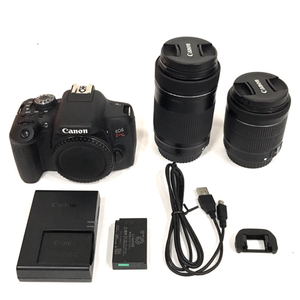 1円 CANON EOS Kiss X8i EF-S 18-55mm 1:3.5-5.6 IS STM 55-250mm 1:4-5.6 IS STM デジタル一眼レフ カメラ C231031