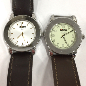 ジッポー クォーツ 腕時計 未稼働品 ファッション小物 メンズ 現状品 ブランド雑貨 計2点 セット QR023-466