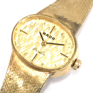 ラドー シルエット 手巻き 機械式 腕時計 機械式 ゴールドカラー文字盤 稼働品 純正ブレス ファッション小物