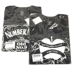 新品同様 NUMBER NINE サイズ3 半袖Tシャツ ロゴ サイズ4 リンゴ プリント コットン メンズ 計2点