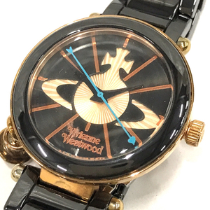 ヴィヴィアンウエストウッド 腕時計 VV067RSBK ラウンド オーブ GDカラー金具 クォーツ ボーイズ 純正ベルト 黒