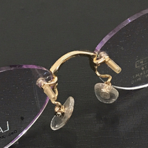 ランチェッティ メガネ 眼鏡 度なし スワロフスキー アイウェア ファッション小物 保存ケース付 LANCETTI_画像6