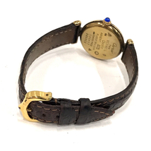 カルティエ マスト コリゼ 925 ヴェルメイユ クォーツ 腕時計 レディース 不動品 純正ベルト 保存袋付き Cartier_画像5