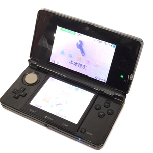 任天堂 Nintendo 3DS CTR-001 コスモブラック ゲーム機 本体 通電動作確認済 QR031-233