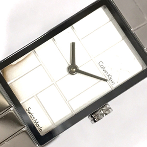 カルバンクライン 腕時計 K0J231 レクタンギュラー 英字ロゴ 2針 SVカラー レディース 純正ベルト Calvin Klein