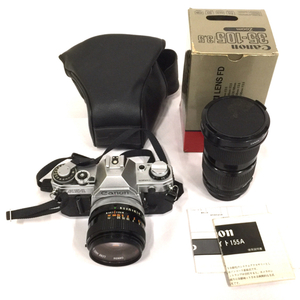 Canon AE-1 FD 50mm 1:1.4 S.S.C 35-105mm 1:3.5 一眼レフフィルムカメラ レンズ G031-13