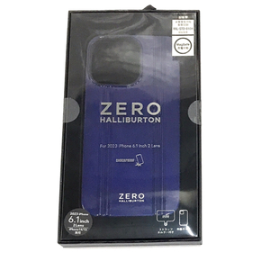 新品同様 ゼロハリバートン iPhone13/14 6.1インチス マホケース ネイビー 未使用品 保存箱付き ZERO HALLIBURTON