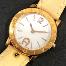 アイグナー CORTINA シェル文字盤 クォーツ 腕時計 レディース 純正ベルト 付属品有 ファッション小物 AIGNER A10810_画像1