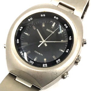 セイコー チタン アナデジ ハイブリッド クォーツ 腕時計 H711-0A10 稼働品 メンズ 純正ブレス ファッション小物