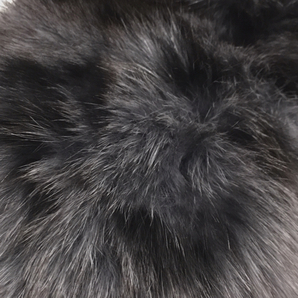 SAGA FURS ムーンバット ティペット 襟巻き マフラー フォックスファー 毛皮 全長約68cm グレーの画像2
