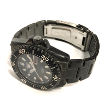 セイコー 5 スポーツ デイデイト 自動巻 オートマチック 腕時計 7S36-03M0 ブラック文字盤 純正ブレス QR032-99_画像5