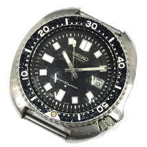 セイコー 自動巻 オートマチック デイト 腕時計 フェイスのみ 6105-8110 メンズ ブラック文字盤 ジャンク品 SEIKO_画像1