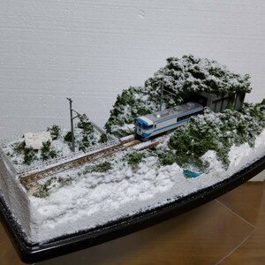 Nゲージ ジオラマ展示台 Nゲージ展示台　レイアウト　クリアケース　線路　レール　雪景色