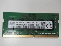 ノートPC用メモリー　SK hynix KOREA 4GB 1R×16 PC4-2666V 1枚のみ　Used 動作品_画像6
