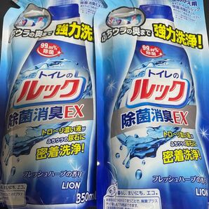 ライオン トイレのルック 液体洗剤　除菌　消臭EX つめかえ用 350ml 2点