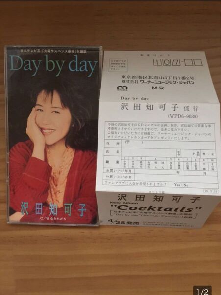 沢田　知可子　アンケートハガキ付　８㎝　CDS【Day by day】火曜サスペンス劇場　主題歌　　会いたい