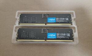 Micron Crucial DDR5 DDR5-4800 デスクトップ用メモリ UDIMM 8GBx2 16GBセット 動作OK