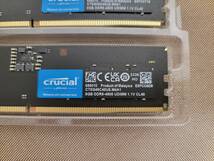 Micron Crucial DDR5 DDR5-4800 デスクトップ用メモリ UDIMM 8GBx2 16GBセット 動作OK_画像2