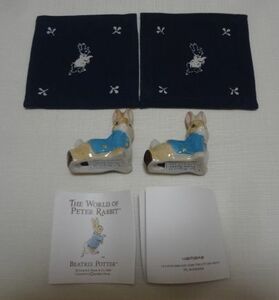 * Peter Rabbit chopsticks put 2 piece cloth made Coaster 2 sheets *