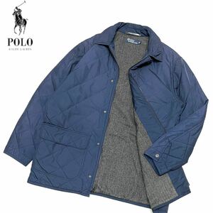 ■ 良品 国内正規品 POLO by Ralph Lauren JP-RL-IA3633 中綿 キルティング ジャケット ジップアップ NAVY Size:L ■ ポロ ラルフローレン