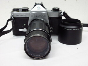 y4049 PENTAX SPOTMATIC SP レンズ Super - Takumar 1:3.5/135　フィルムカメラ ジャンク　現状品
