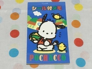 ネコポス■ ポチャッコ シール付き メモ サンリオ 当時品 レトロ もぐら ねずみ ひよこ うさぎ あひる とり