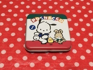 ネコポス■ ポチャッコ ミニ 四角 缶 サンリオ 当時品 うさぎ ひよこ