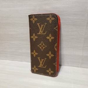 2167 即決 LOUIS VUITTON ルイヴィトン アイフォン iPhone7 iPhone8 SE フォリオ レザー スマホ カバー モノグラム レッド系 スマホケース