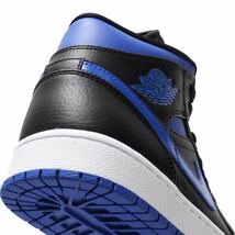 NIKE AIR JORDAN 1 MID BLACK/BLUE ナイキ エアジョーダン1 ミッド ブラック/ブルー（554724-068）青27.5cm箱あり_画像8