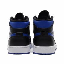 NIKE AIR JORDAN 1 MID BLACK/BLUE ナイキ エアジョーダン1 ミッド ブラック/ブルー（554724-068）青27.5cm箱あり_画像7