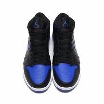 NIKE AIR JORDAN 1 MID BLACK/BLUE ナイキ エアジョーダン1 ミッド ブラック/ブルー（554724-068）青27.5cm箱あり_画像6