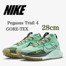 【新品未使用】Nike Pegasus Trail 4 GORE-TEX ナイキリアクト ペガサス トレイル 4 GTX（DJ7926-301）緑28cm箱無し_画像1