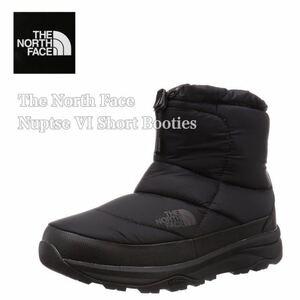 [ популярный ]The North Face Nuptse VI Short Booties, Waterproof The * North Face npsiVI короткие сапоги водонепроницаемый (NF51874) чёрный 28cm без коробки .