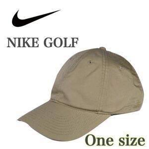 【新品未使用】NIKE GOLF ナイキゴルフUNSTRUCTURED TWILL CAP（580087-232）カーキ　ベージュワンサイズ