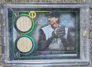 ランディジョンソン メモラビリア カード 66/99 RANDY JOHNSON DUAL RELIC CARD TOPPS Tribute MLB PANINI