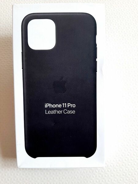 apple 純正iPhone11proレザーケース　ブラック