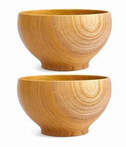 ☆木製欅くりぬきちとせ椀（約径１１４Ｘ６８ｍｍ）２個日本製新品