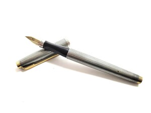 ■ PARKER/パーカー 万年筆 STERLING/スターリングシルバー ペン先 14K 筆記用具 文房具 ステーショナリー (43723TT5)