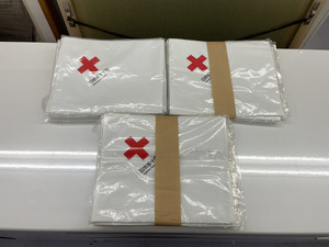 未使用 日本赤十字社 三角巾 30枚セット サイズ 105×105×147.5ｃｍ 止血帯 支持帯 札幌市手稲区