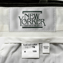 新品 未使用品◎NEW YORKER コーデュロイ ワイド スラックス パンツ 76 78 美色 ダークオリーブ NEWYORKER ニューヨーカー / DOCKERS 90s_画像3