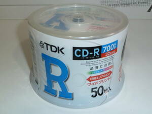 □TDK CD-Rデータ用 700MB 32x対応 50枚 CD-R80PWDX50PA ワイドプリンタブル