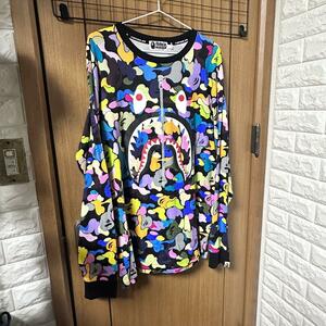 Bape multi camo shark L/S Tee