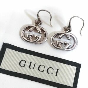 【美品】GUCCI グッチ　ピアス　シルバー　アクセサリー 保存袋付き