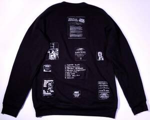 希少 ROUGH SIMMONS Ora! Ora! Ora! Sweat Shirt/ジョジョの奇妙な冒険 加工スウェットシャツ 2/黒 ラフシモンズ riot期オマージュ